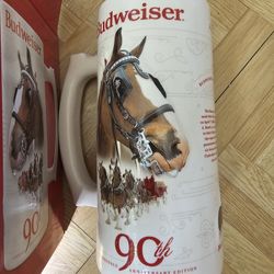 2023 Budweiser Holiday Stein - 90th Anniversary Clydesdales (with COA)