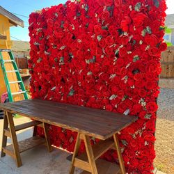 Red Flower Wall /backdrop