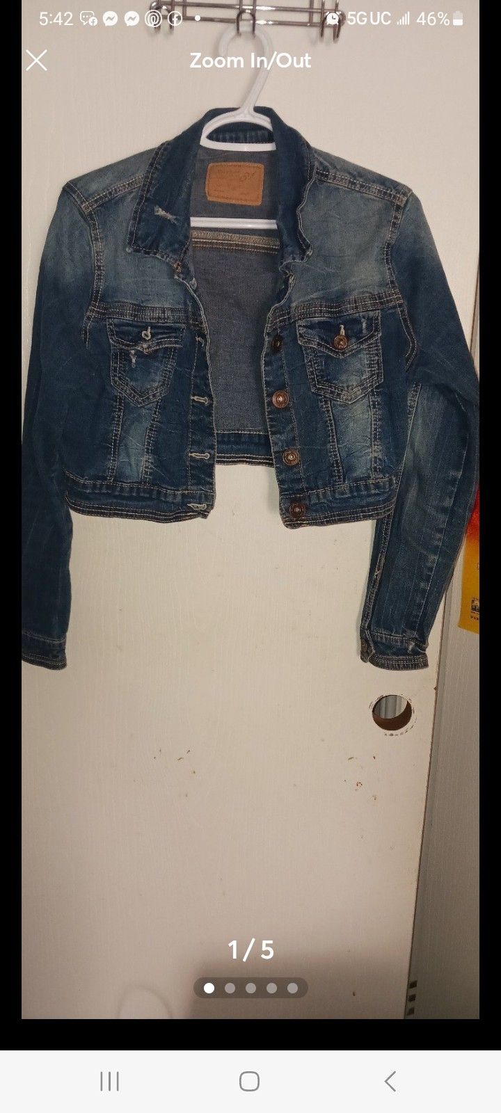 Cropped Denim Jacket: Amethyst Jeans Series 31 Size L