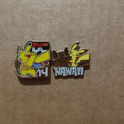 Pokemon Pikachu DC 2014 And Hawaii 2012 Pins