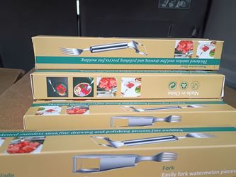 Watermelon slicer an fork