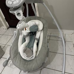Ingenuity InLighten 2-in-1 Baby Swing & Rocker - Vibrations & Lights NEW