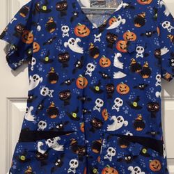 scrub top size M