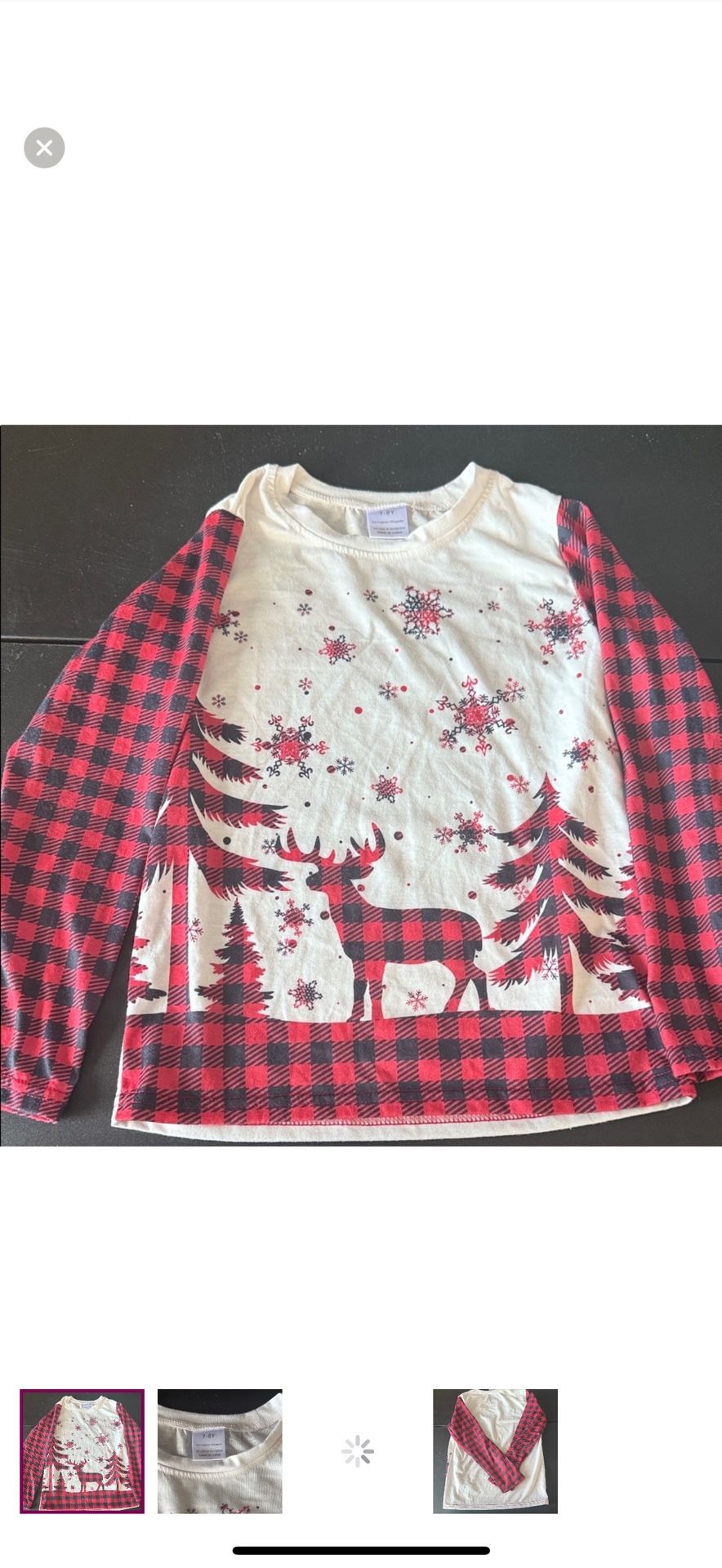Plaid Red and White Kids Shirt