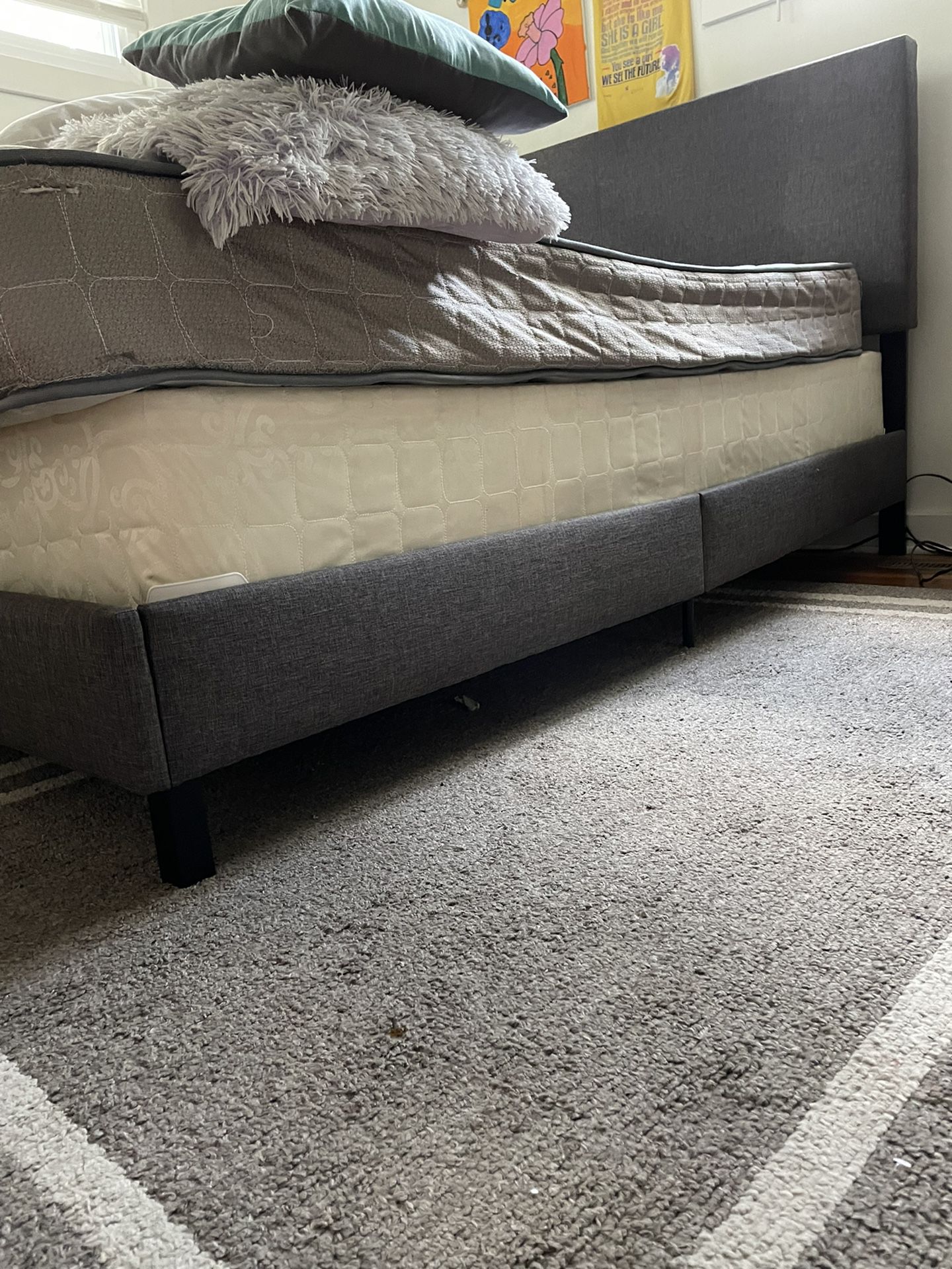 Queen Bed with Mattress and Box spring 