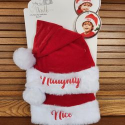SANTA HATS/NAUGHTY OR NICE! 🎅  (KIDS) GREAT for Photo OP! NEW! 