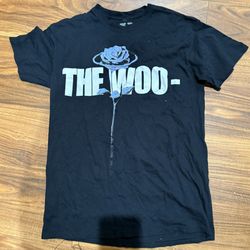 Pop Smoke x Vlone Unisex The Woo Short-Sleeve Graphic T-Shirt Black Medium