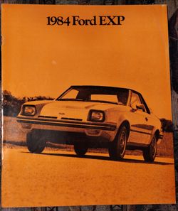 Vintage 1984 Ford EXP dealership sales brochure