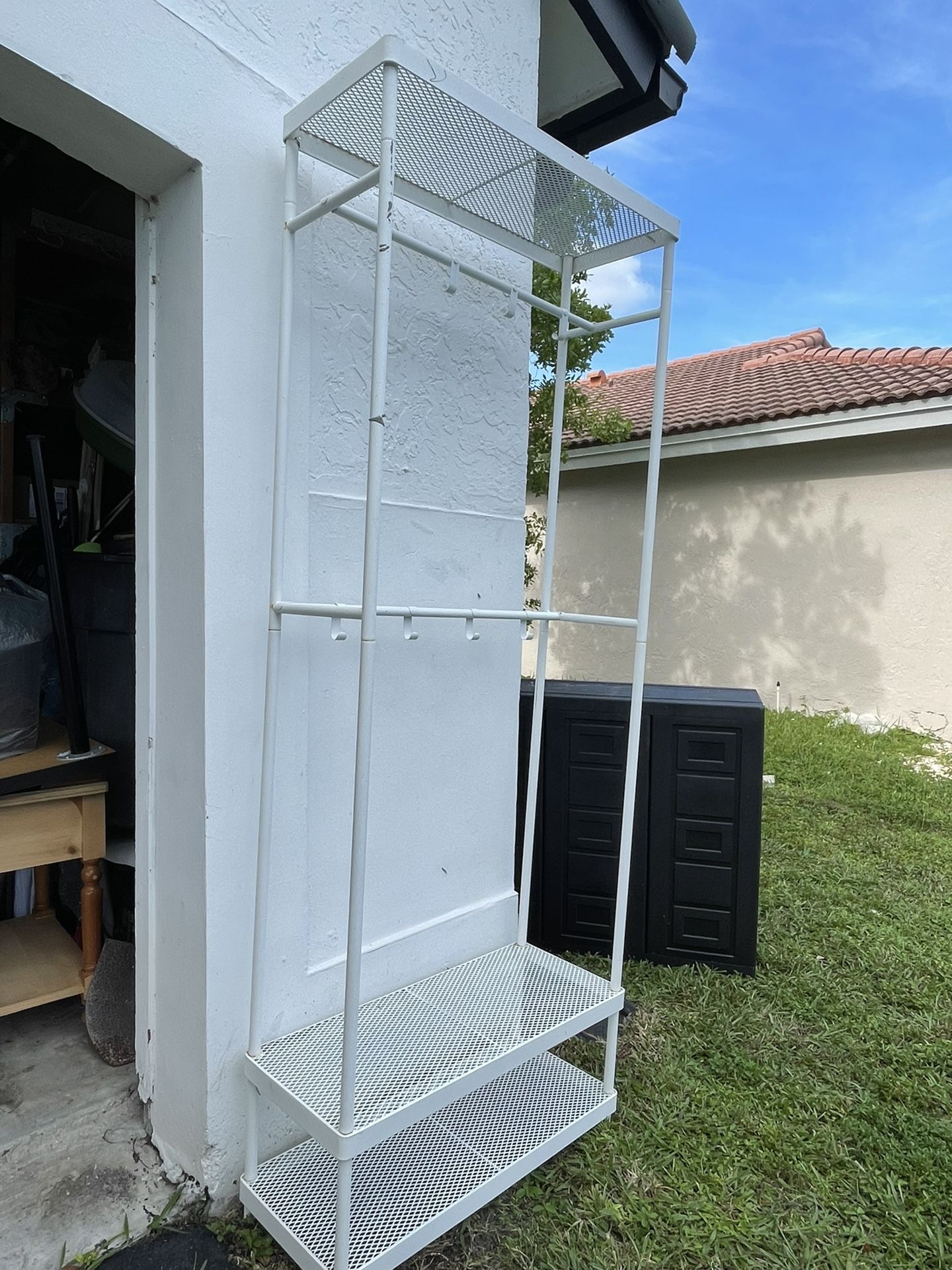 Large Ikea Clothes Rack Organizer Closet Travel White 