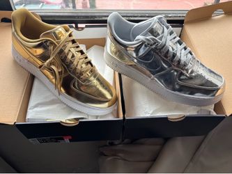 Air Force One metallic sneakers