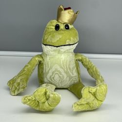 Toy Works Toad Frog Prince Plush Stuffed Animal with Crown