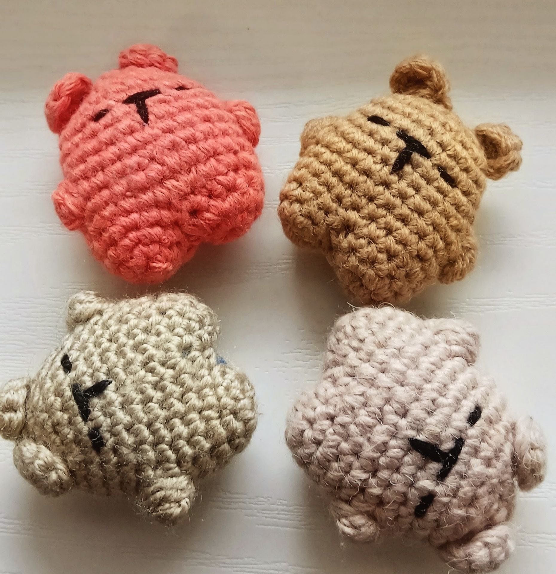 Handmade Crochet Bear Keychain