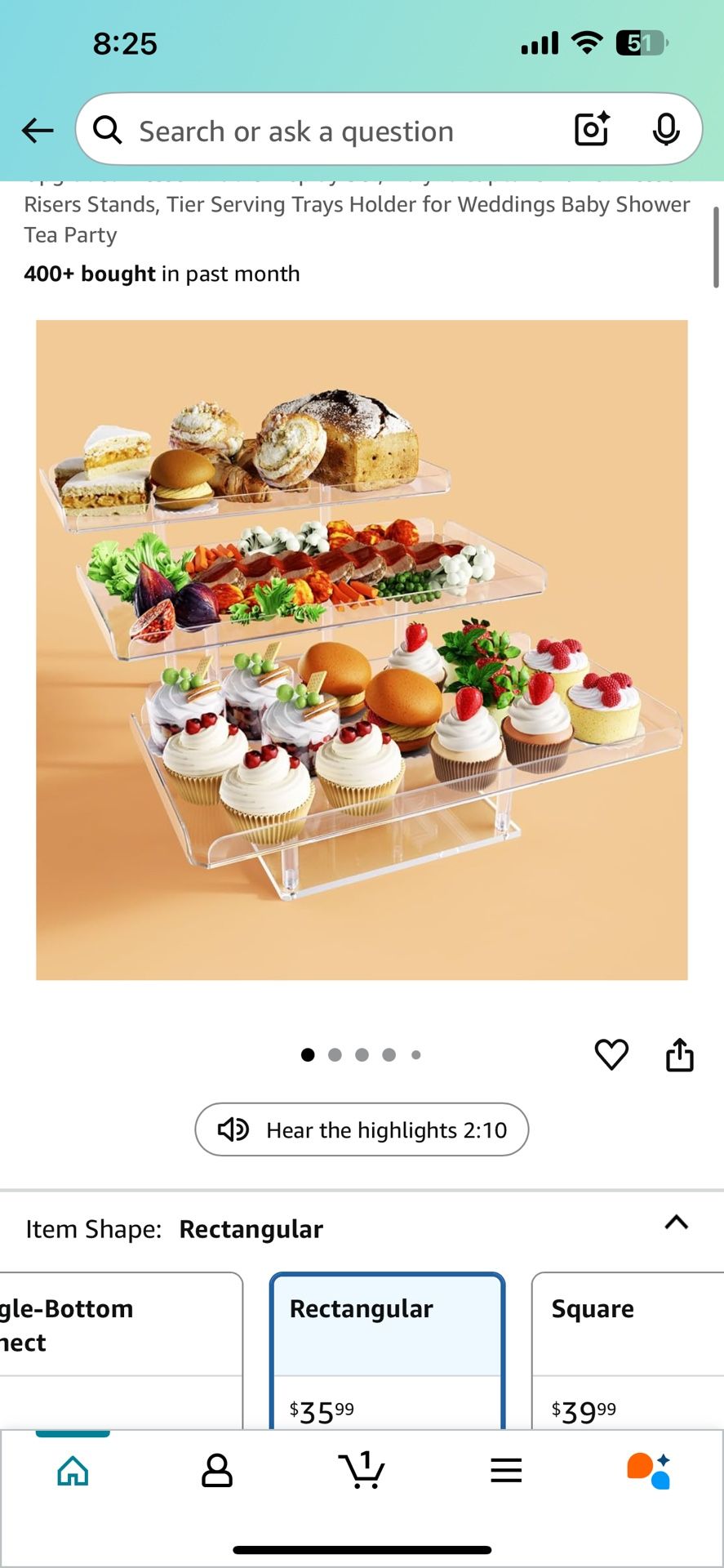 Dessert acrylic stands