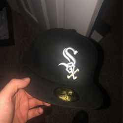 New Era Black Sox Hat 7 3/8