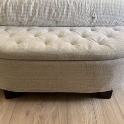 Oversize Storage tufted ottoman 