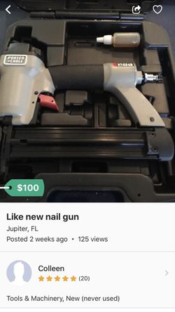 Like new nail gun!!! Make offer!! Need gone today! Great xmas gift