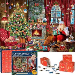 Advent Calendar Puzzle Christmas Puzzle for Adults and Kids-Christmas Surprise, 24 Days 1008 Pieces Christmas Calendar Countdown Advent Puzzle, for Ki
