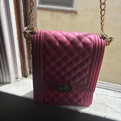 Pink Quilted handbag 
