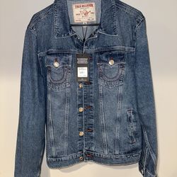 *New* True Religion Jean Jacket | Jesse Denim Trucker Jacket Medium ‘Storm Wash’ 