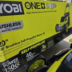 In LIKE NEW CONDITION RYOBI 18V HP BRUSHLESS LAWNMOWER KIT $250