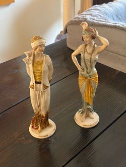 2 Art Deco Flapper Lady Figurines – $150 Each or $250 for Both