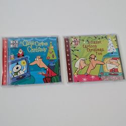 Vintage Nick At Nite A Classic Cartoon Christmas One & Too CDs OOP