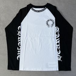 BLACK AND WHITE CHROME HEARTS LONG SLEEVE