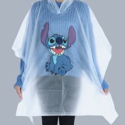 New! ©️Disney ✨Jerry Leigh 💜💙STITCH💙💜 Adult Rain Poncho   