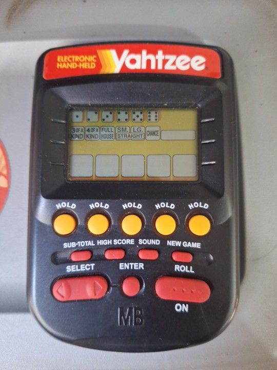 Vintage Yahtzee Handheld Game