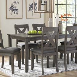 Caitbrook Gray Dining Table and Chairs