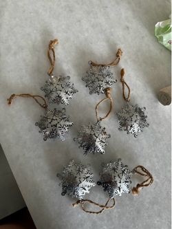 Metal snowflake ornaments