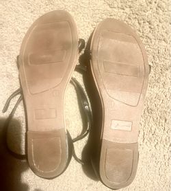 Black ankle strap sandals size 8