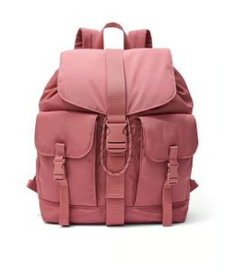 Pink Nylon Backpack Pink