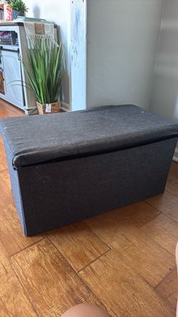 Storage bench with laptop desk