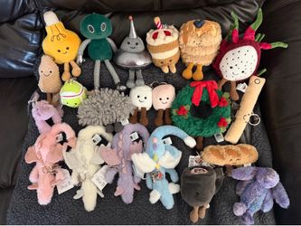 Jellycats plushies and keychains