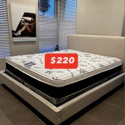 King Size Mattress Pillow Top Bamboo Brand New