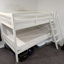 White Twin Bunk Bed
