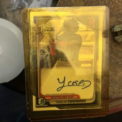 Yoeilin Cespedes Autograph 1st Bowman