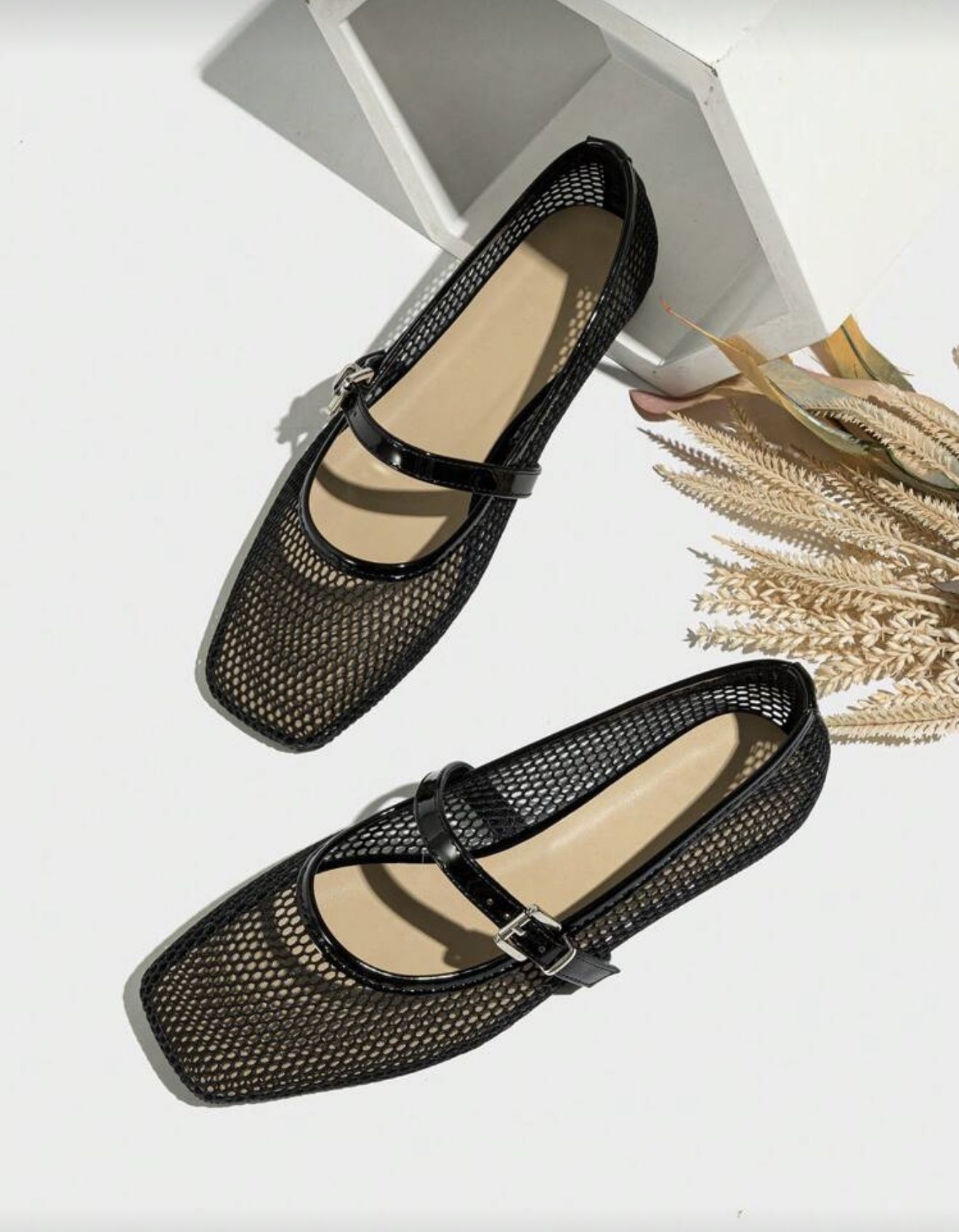 Ballet Flats For Women, Fashionable And Breathable Mesh Flat Sandals 