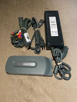Xbox 360 Power Supply Brick AC Adapter w/Cord and 60gb HDD
