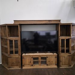 Rustic Solid Wood Entertainment Center