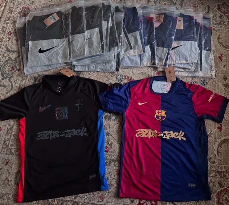 Travis Scott x FC Barcelona Home & Away Kits – S/M/L – Brand New 🔥