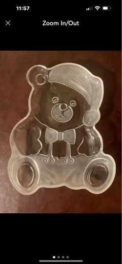 Crystal Christmas bear platter