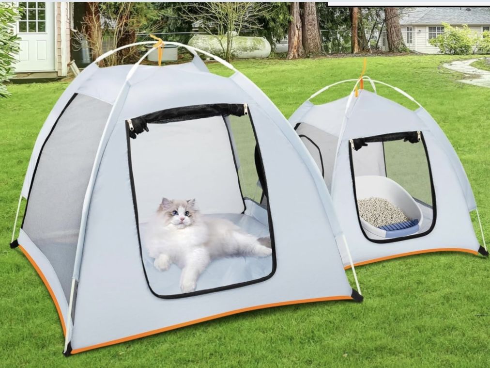 Pet Tent With Attached Litter Area 