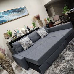 Sleeper Sofa Sectional Couch With Storage Like New In Perfect Condition 🚛🚚🥳 FREE DELIVERY 🚚
