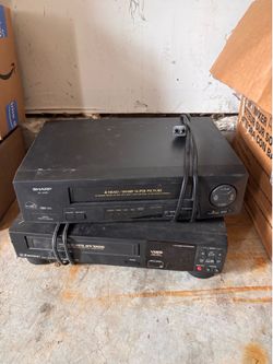 2 VHS VCR Players - Sharp & Emerson - Sold Together or Separately