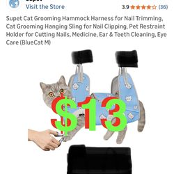 Supet Cat Grooming Hammock Harness for Nail Trimming, Cat Grooming Hanging Sling for Nail Clipping, Pet Restraint Holder for Cutting Nails, Medicine,