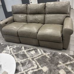 Beige Leather Couches  Set 