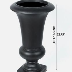 2 Slim Urn Gray Planters Grey Flowers Wedding