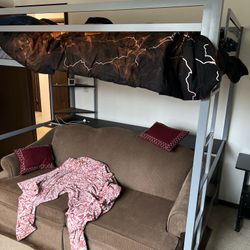 Upper Bed With Lower desk. Full size 